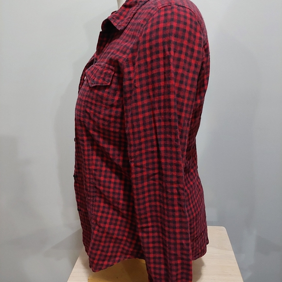Women's red Plaid blouse Woolrich Small - Picture 2 of 5